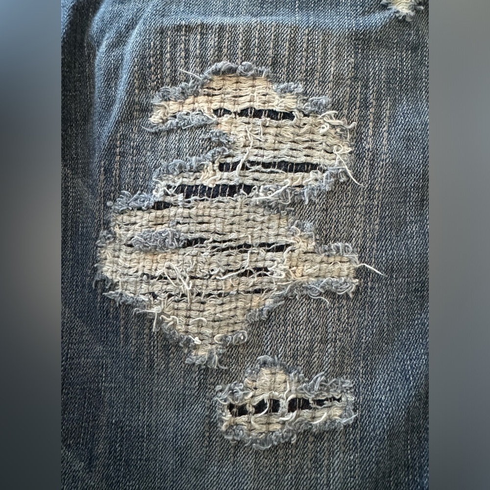 Hollister straight leg distressed patch jeans Vintage y2k - Picture 6 of 10